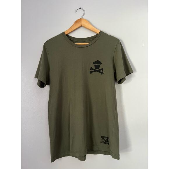 Johnny Cupcakes Olive Green Crew Neck T-Shirt Mens size M - Picture 1 of 4